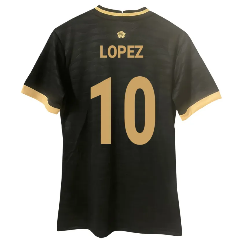 DanxenキッズパナマOvidio Lopez#10黒アウェイシャツ24-26ジャージーユニフォーム