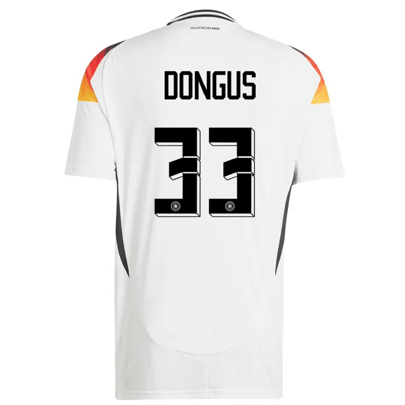 DanxenメンズドイツFabienne Dongus#33白ホームシャツ24-26ジャージーユニフォーム