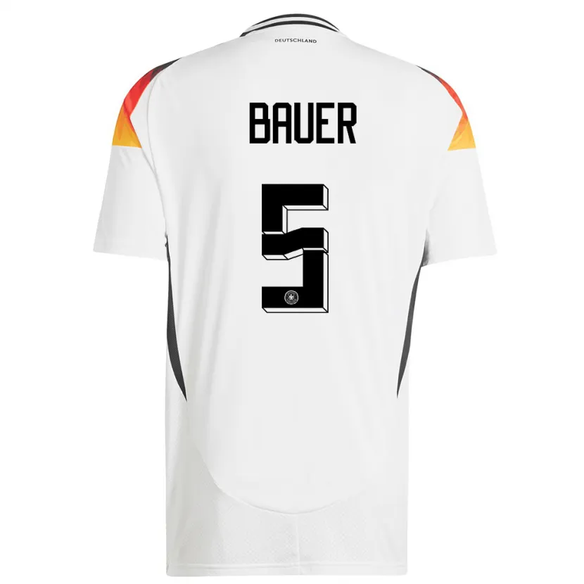 DanxenメンズドイツMaximilian Bauer#5白ホームシャツ24-26ジャージーユニフォーム