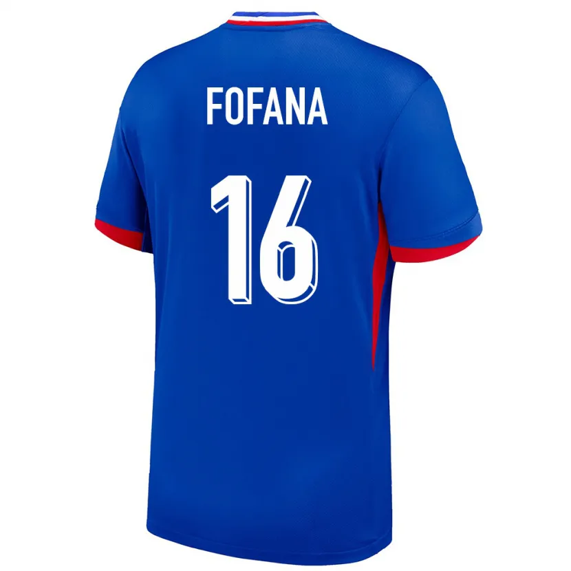 Danxenメンズフランスヤイア・フォファナ#16青ホームシャツ24-26ジャージーユニフォーム