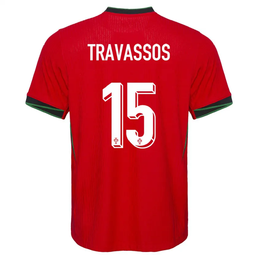 DanxenメンズポルトガルDiogo Travassos#15赤ホームシャツ24-26ジャージーユニフォーム