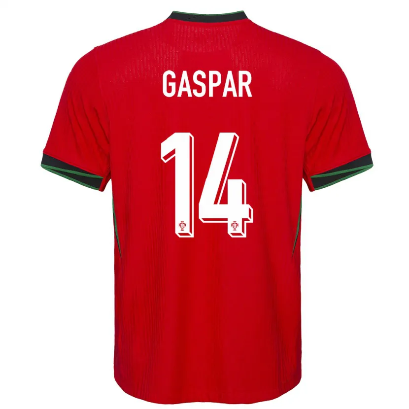 DanxenメンズポルトガルGuilherme Gaspar#14赤ホームシャツ24-26ジャージーユニフォーム