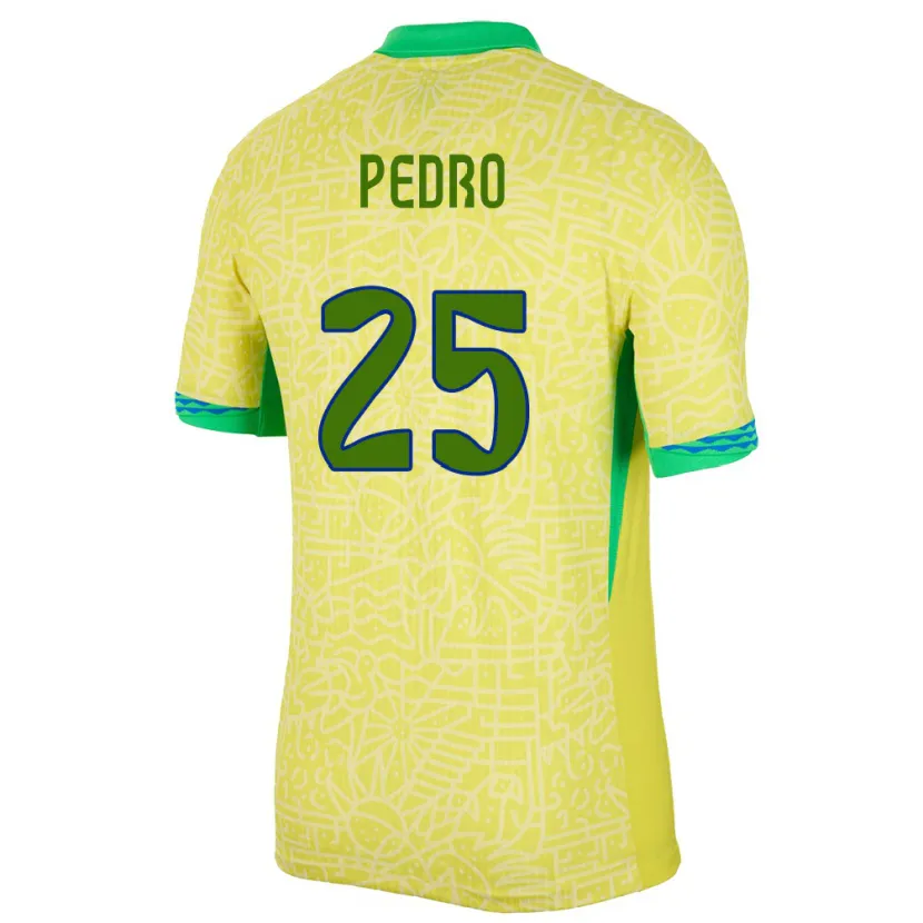 DanxenメンズブラジルPedro#25黄ホームシャツ24-26ジャージーユニフォーム