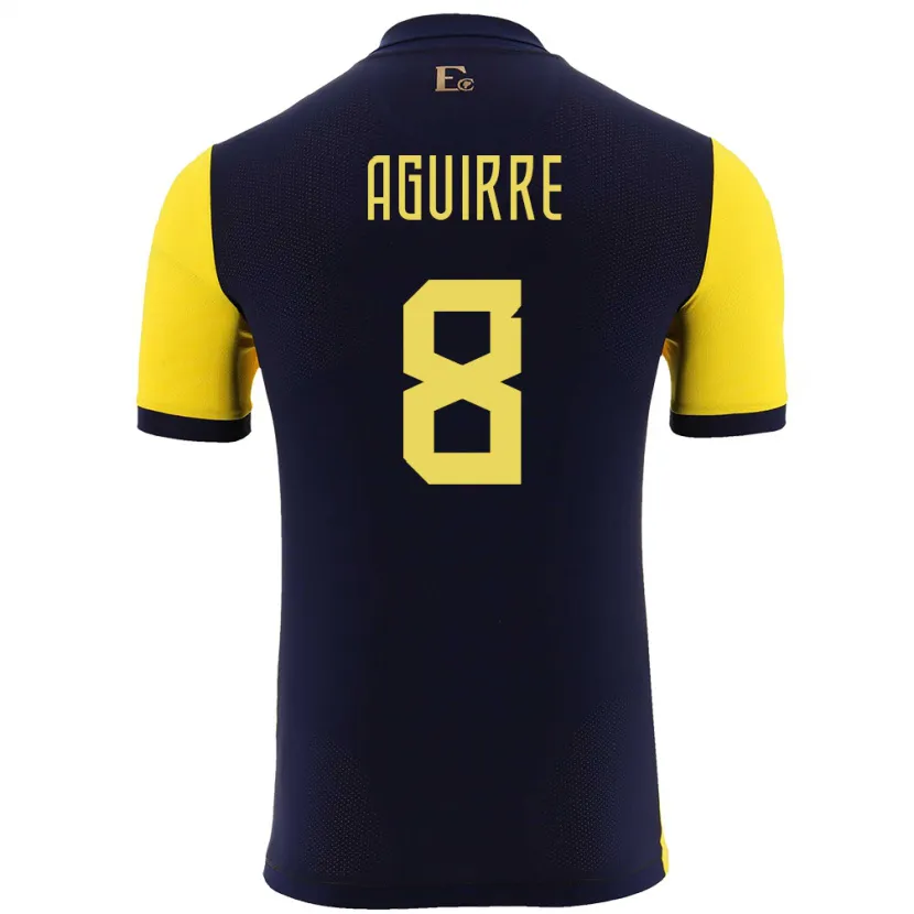 DanxenメンズエクアドルMarthina Aguirre#8黄ホームシャツ24-26ジャージーユニフォーム