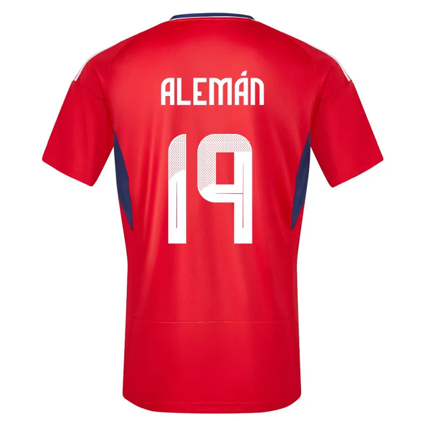 DanxenメンズコスタリカFabricio Aleman#19赤ホームシャツ24-26ジャージーユニフォーム