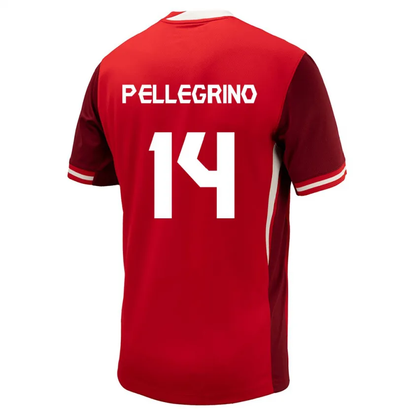 DanxenメンズカナダGabriel Pellegrino#14赤ホームシャツ24-26ジャージーユニフォーム