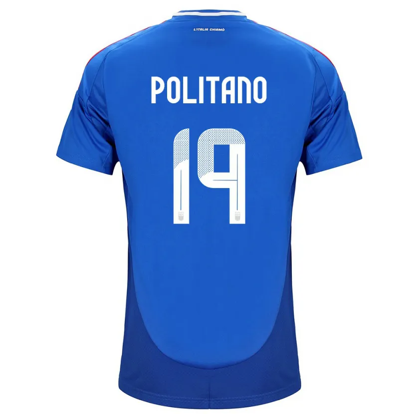 Danxenメンズイタリアマッテオ・ポリターノ#19青ホームシャツ24-26ジャージーユニフォーム