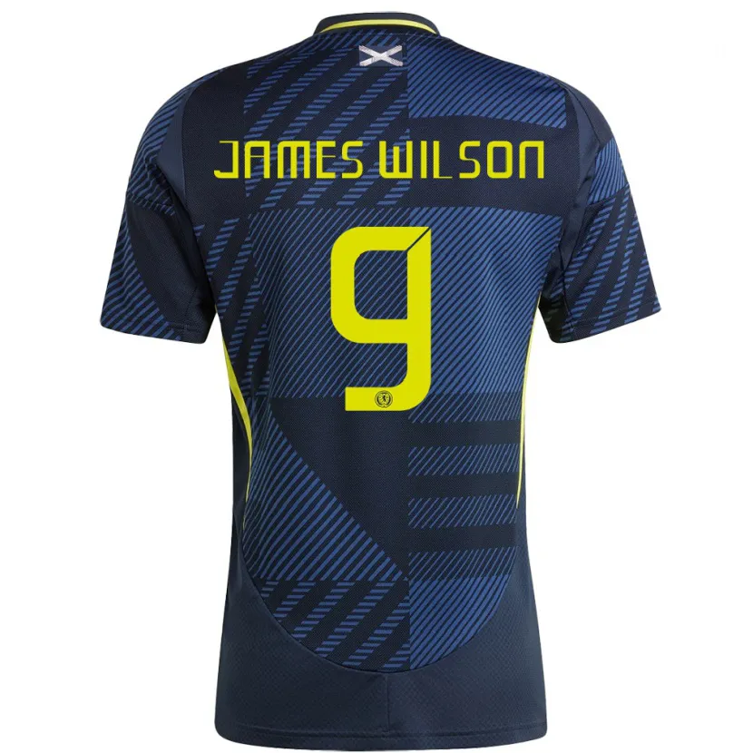 DanxenメンズスコットランドJames Wilson#9濃紺ホームシャツ24-26ジャージーユニフォーム