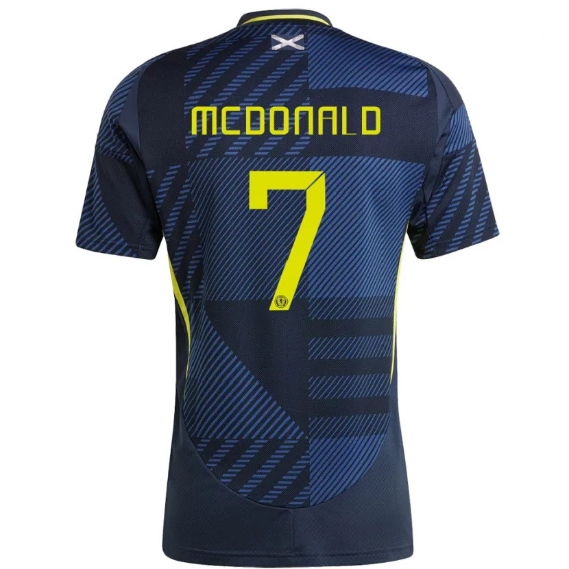 DanxenメンズスコットランドJosh Mcdonald#7濃紺ホームシャツ24-26ジャージーユニフォーム
