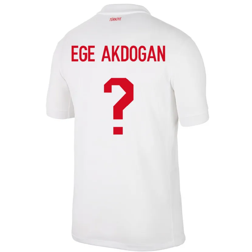 DanxenメンズトルコHasan Ege Akdoğan#0白ホームシャツ24-26ジャージーユニフォーム