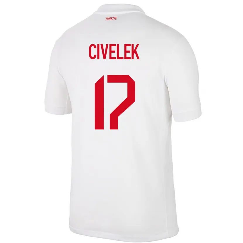 Danxenメンズトルコİlayda Civelek#17白ホームシャツ24-26ジャージーユニフォーム