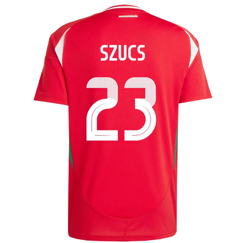DanxenメンズハンガリーTamás Szűcs#23赤ホームシャツ24-26ジャージーユニフォーム