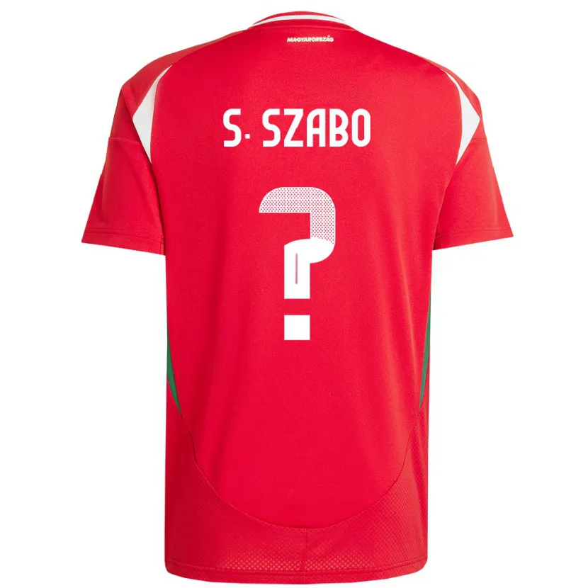 DanxenメンズハンガリーSzilárd Szabó#0赤ホームシャツ24-26ジャージーユニフォーム