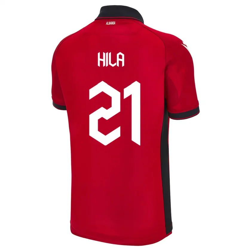DanxenメンズアルバニアAlma Hila#21赤ホームシャツ24-26ジャージーユニフォーム
