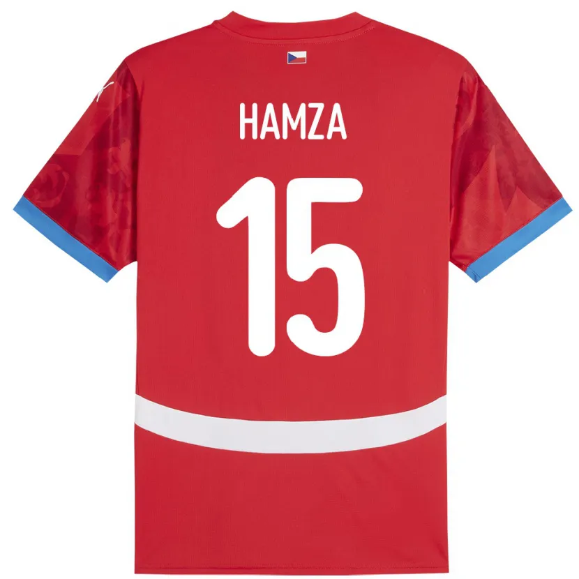 DanxenメンズチェコJiri Hamza#15赤ホームシャツ24-26ジャージーユニフォーム