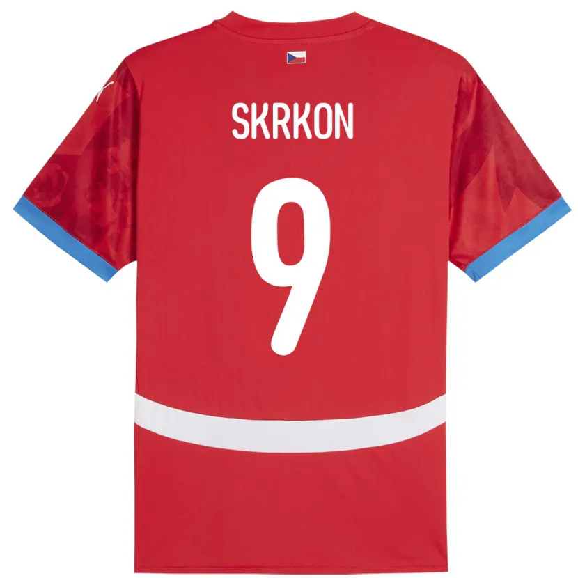 DanxenメンズチェコVit Skrkon#9赤ホームシャツ24-26ジャージーユニフォーム
