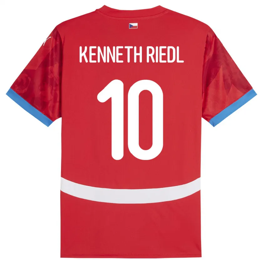 DanxenメンズチェコVictor Kenneth Riedl#10赤ホームシャツ24-26ジャージーユニフォーム