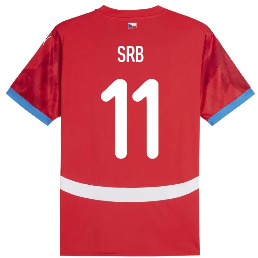 DanxenメンズチェコMatous Srb#11赤ホームシャツ24-26ジャージーユニフォーム