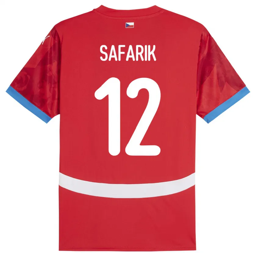 DanxenメンズチェコDaniel Safarik#12赤ホームシャツ24-26ジャージーユニフォーム