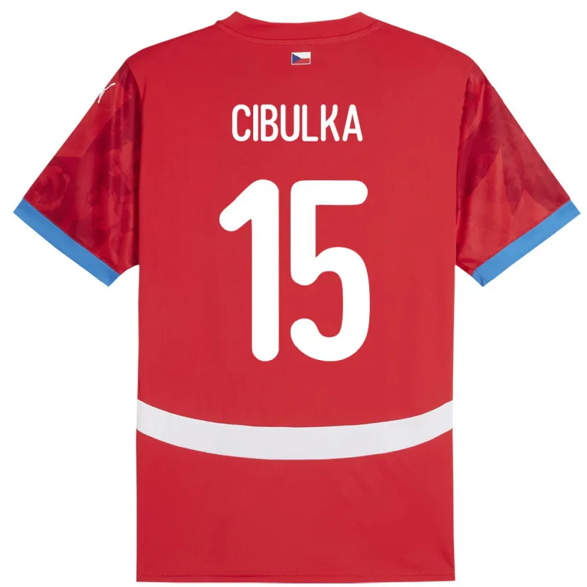 DanxenメンズチェコOskar Cibulka#15赤ホームシャツ24-26ジャージーユニフォーム