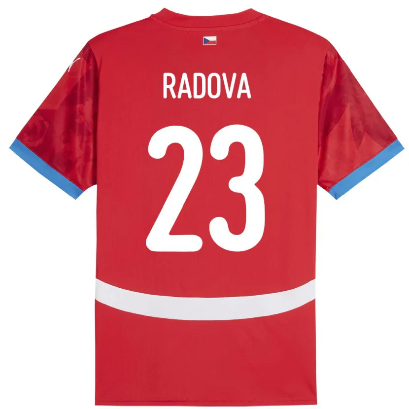 DanxenメンズチェコMichaela Radová#23赤ホームシャツ24-26ジャージーユニフォーム