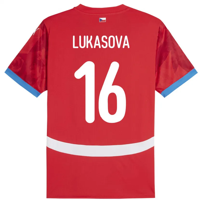 DanxenメンズチェコOlivie Lukášová#16赤ホームシャツ24-26ジャージーユニフォーム