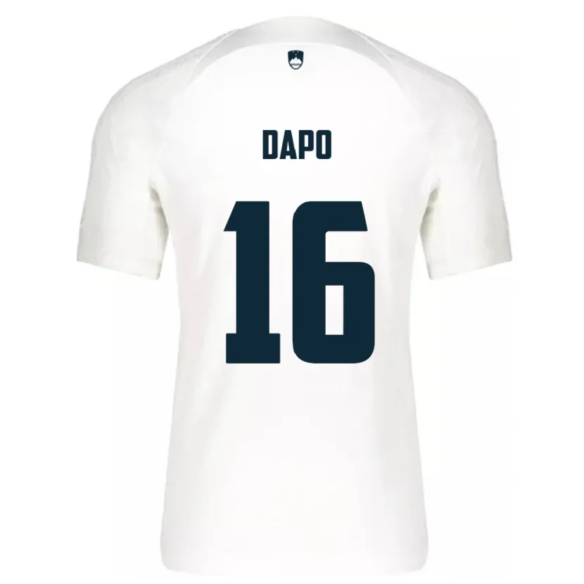 DanxenメンズスロベニアJan Dapo#16白ホームシャツ24-26ジャージーユニフォーム