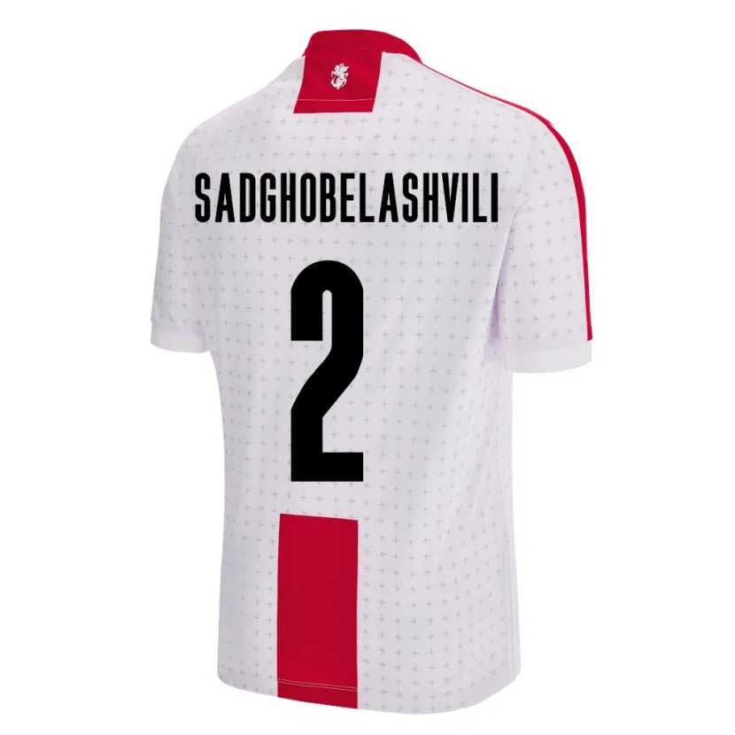 DanxenメンズジョージアGela Sadghobelashvili#2白ホームシャツ24-26ジャージーユニフォーム