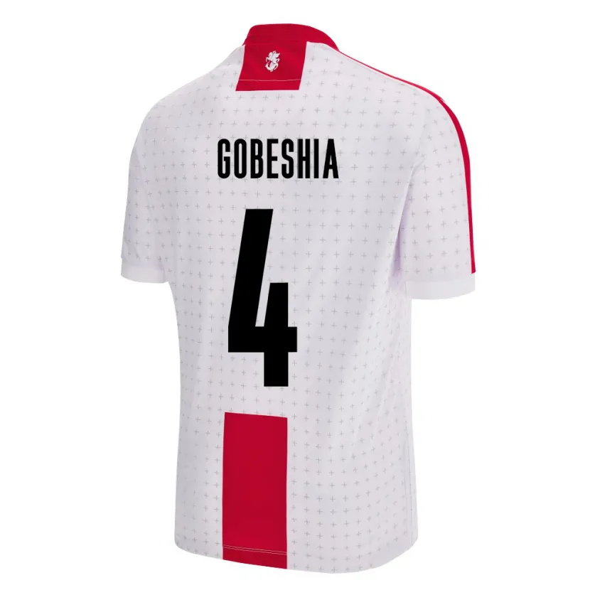 DanxenメンズジョージアTengo Gobeshia#4白ホームシャツ24-26ジャージーユニフォーム