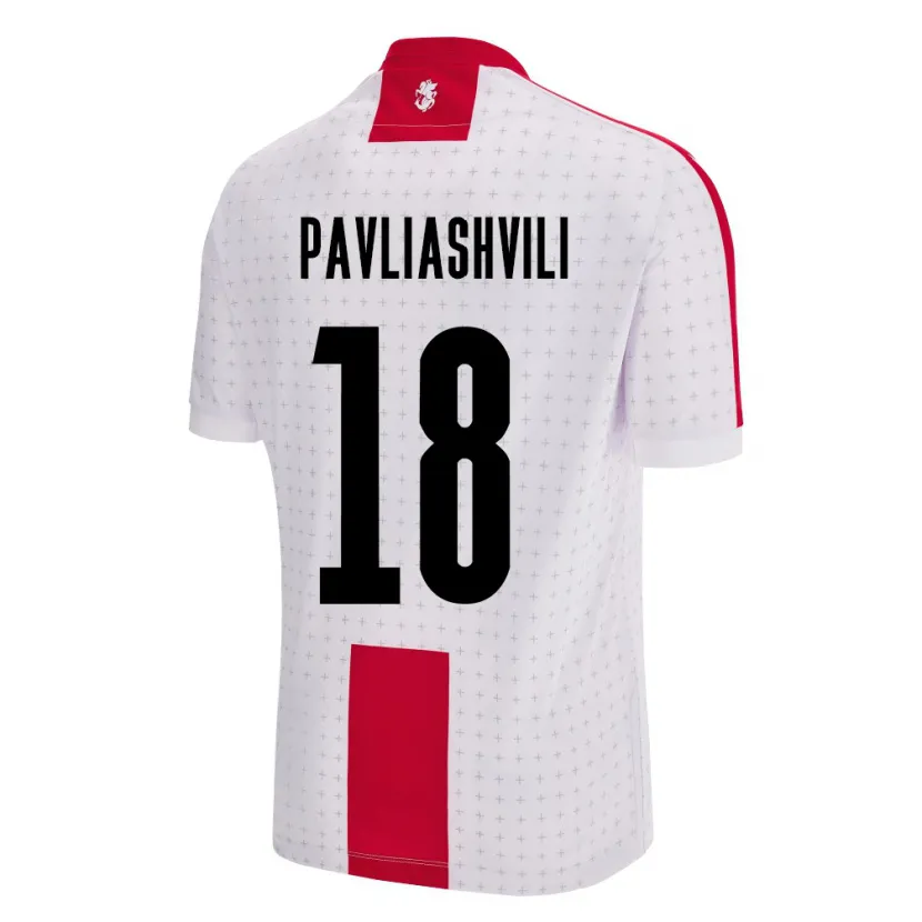 DanxenメンズジョージアAna Pavliashvili#18白ホームシャツ24-26ジャージーユニフォーム