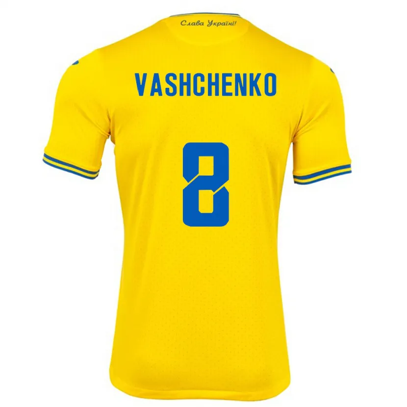 DanxenメンズウクライナDaniil Vashchenko#8黄ホームシャツ24-26ジャージーユニフォーム
