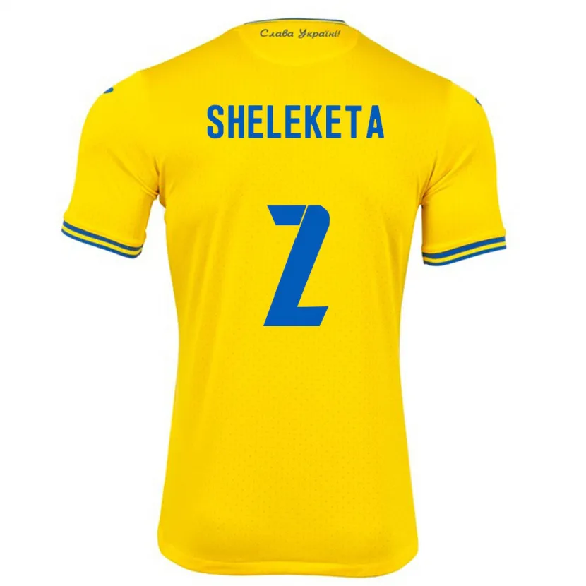 DanxenメンズウクライナMykyta Sheleketa#2黄ホームシャツ24-26ジャージーユニフォーム