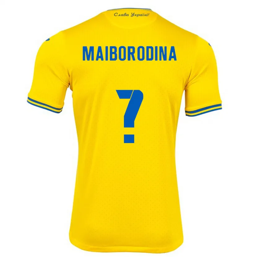 DanxenメンズウクライナIryna Maiborodina#0黄ホームシャツ24-26ジャージーユニフォーム