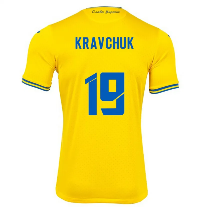 DanxenメンズウクライナRoksolana Kravchuk#19黄ホームシャツ24-26ジャージーユニフォーム