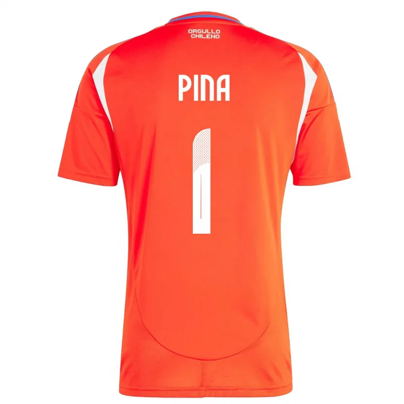DanxenメンズチリCristóbal Piña#1赤ホームシャツ24-26ジャージーユニフォーム
