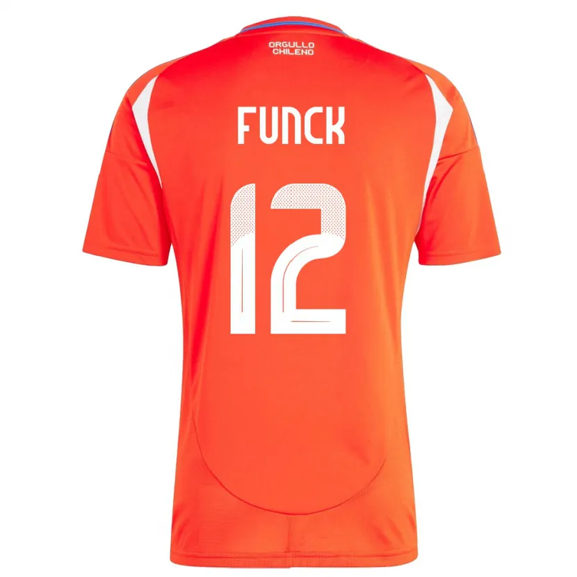 DanxenメンズチリMartina Funck#12赤ホームシャツ24-26ジャージーユニフォーム