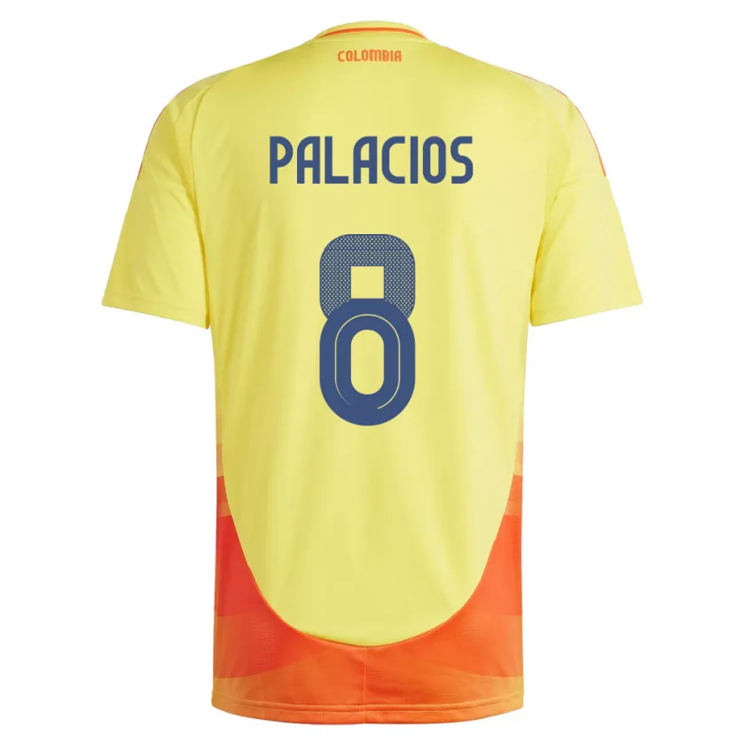 DanxenメンズコロンビアBrahian Palacios#8黄ホームシャツ24-26ジャージーユニフォーム