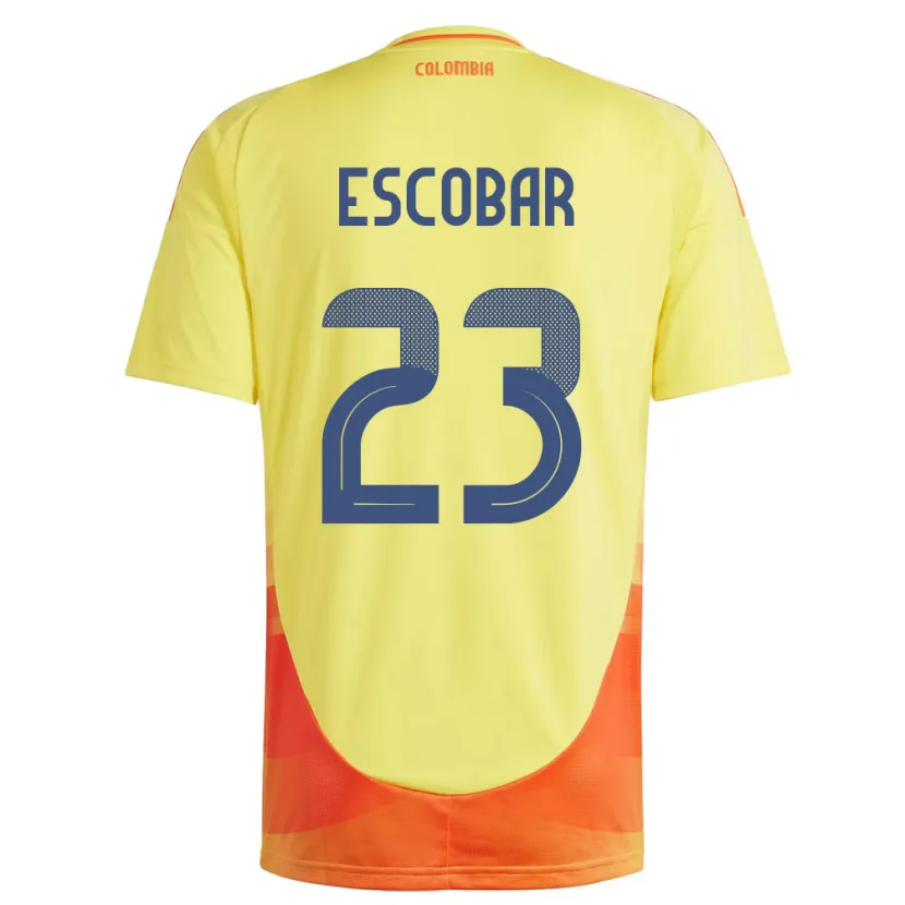 DanxenメンズコロンビアJosen Escobar#23黄ホームシャツ24-26ジャージーユニフォーム