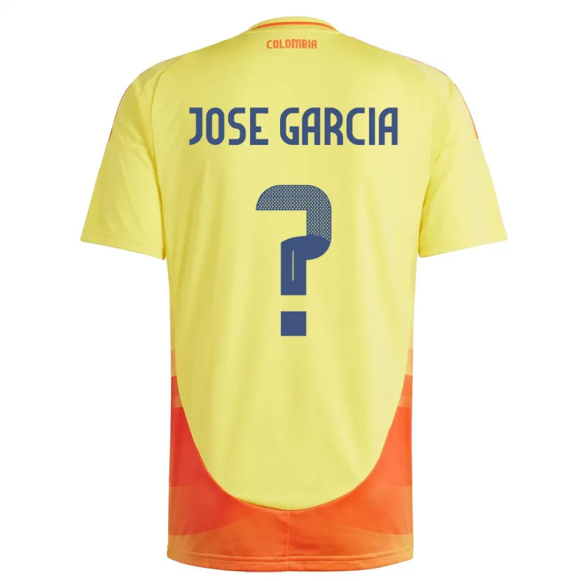 DanxenメンズコロンビアJosé García#0黄ホームシャツ24-26ジャージーユニフォーム