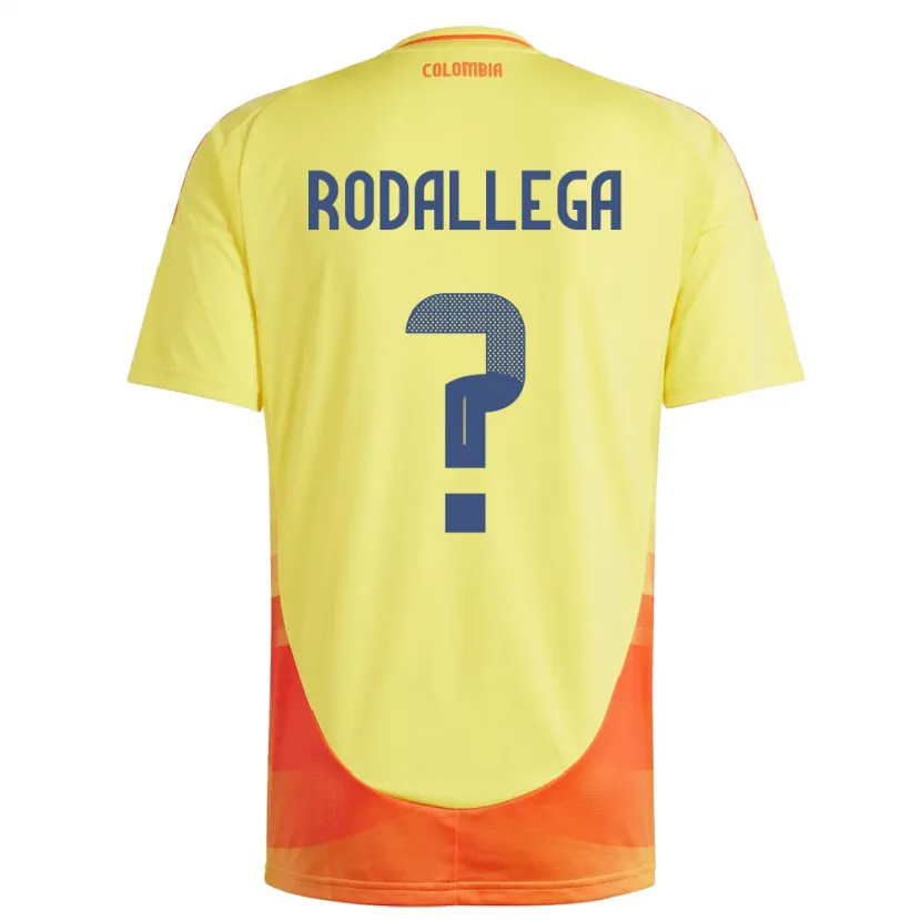 DanxenメンズコロンビアJohan Rodallega#0黄ホームシャツ24-26ジャージーユニフォーム