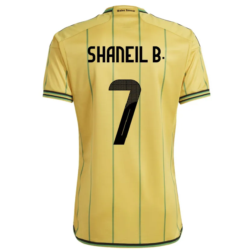 DanxenメンズジャマイカShaneil Buckley#7黄ホームシャツ24-26ジャージーユニフォーム