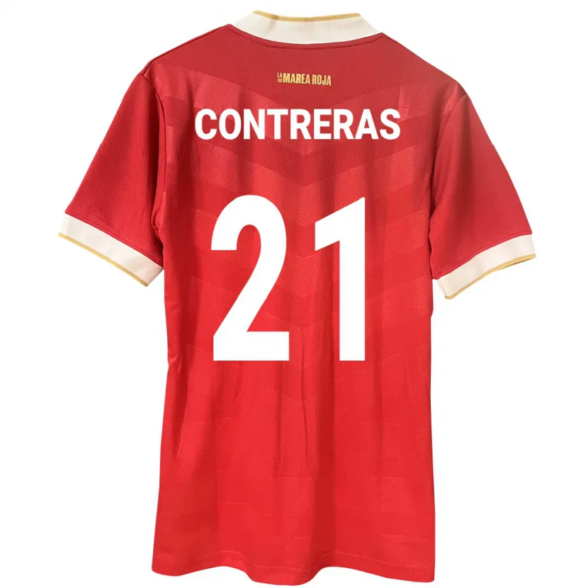 DanxenメンズパナマDavis Contreras#21赤ホームシャツ24-26ジャージーユニフォーム