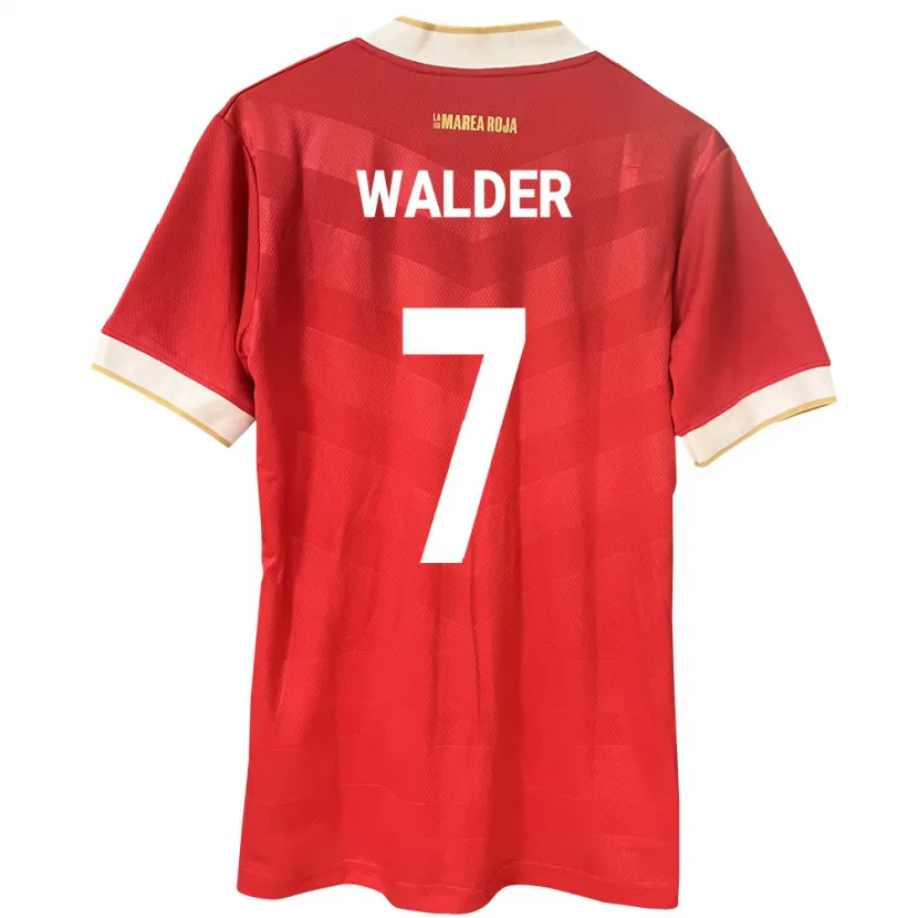 DanxenメンズパナマKevin Walder#7赤ホームシャツ24-26ジャージーユニフォーム