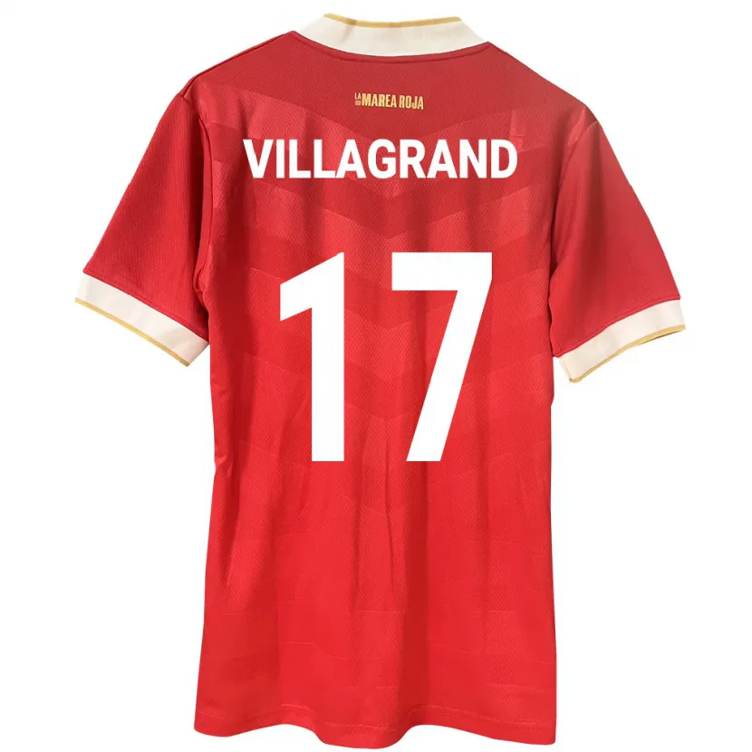 DanxenメンズパナマGabriela Villagrand#17赤ホームシャツ24-26ジャージーユニフォーム