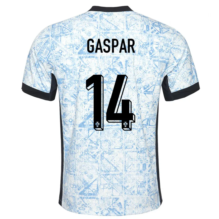 DanxenメンズポルトガルGuilherme Gaspar#14クリームブルーアウェイシャツ24-26ジャージーユニフォーム