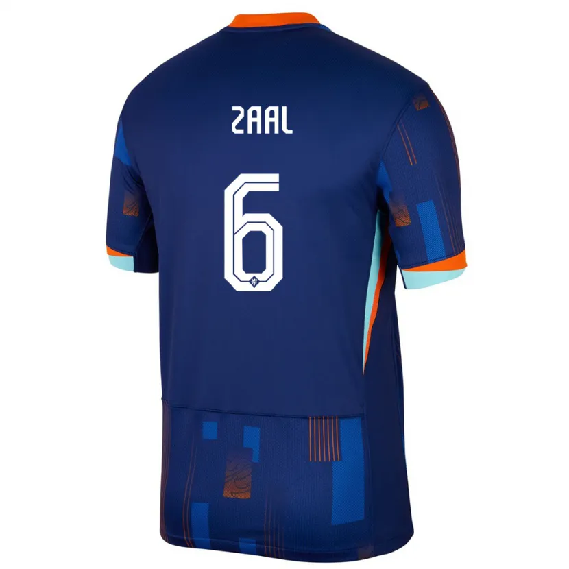 DanxenメンズオランダTimo Zaal#6青アウェイシャツ24-26ジャージーユニフォーム