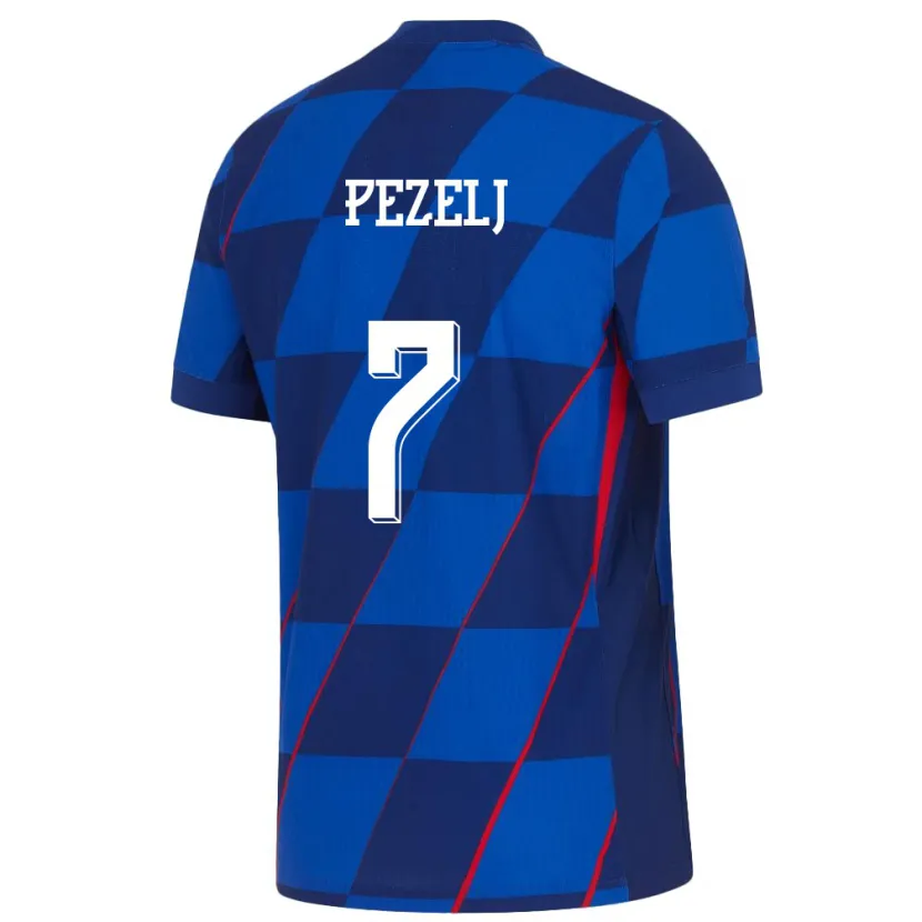 DanxenメンズクロアチアPetra Pezelj#7青アウェイシャツ24-26ジャージーユニフォーム