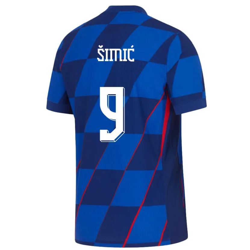 Danxenメンズクロアチアロコ・シミッチ#9青アウェイシャツ24-26ジャージーユニフォーム