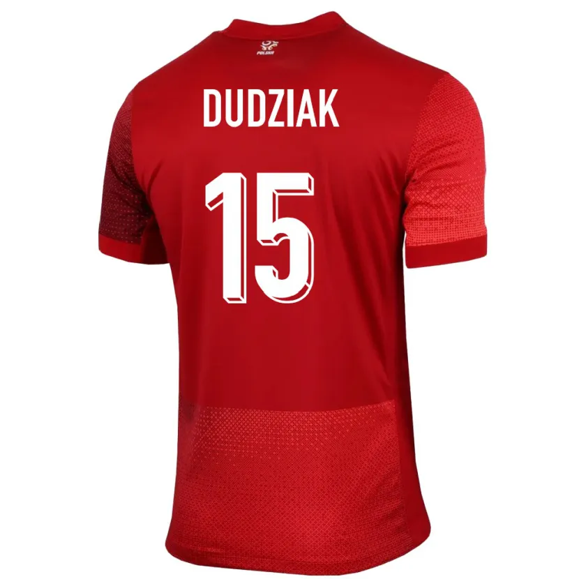 DanxenメンズポーランドAleksandra Dudziak#15赤アウェイシャツ24-26ジャージーユニフォーム