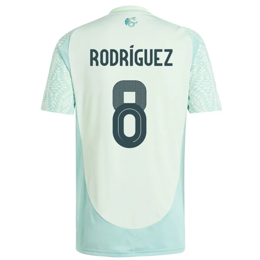DanxenメンズメキシコCarlos Rodriguez#8リネングリーンアウェイシャツ24-26ジャージーユニフォーム